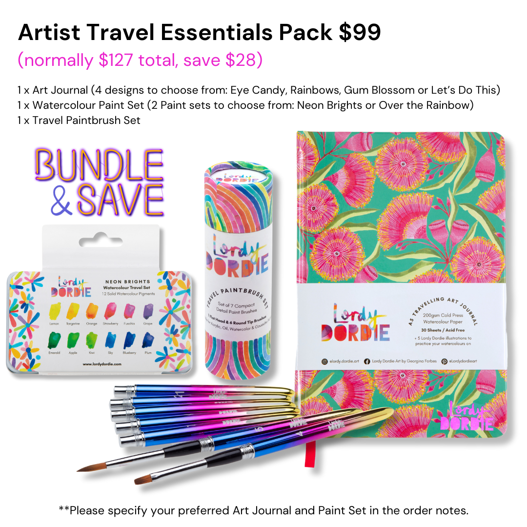 Artist Travel Essentials Pack BUNDLE $99 ($127 Value)