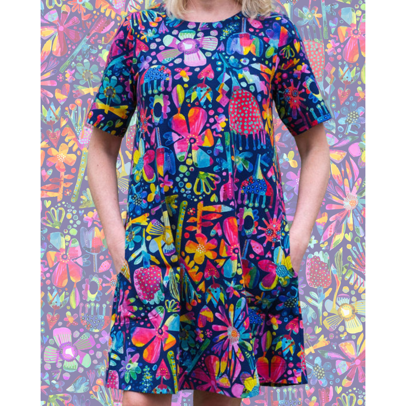 Midnight Garden - May Swing Dress | Colourful Swing Dresses