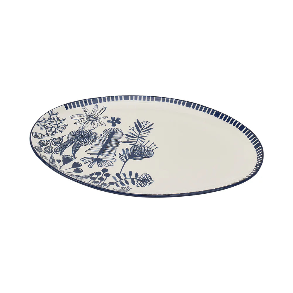 Annabel Trends X Lordy Dordie Ceramic Platter - Navy Natives