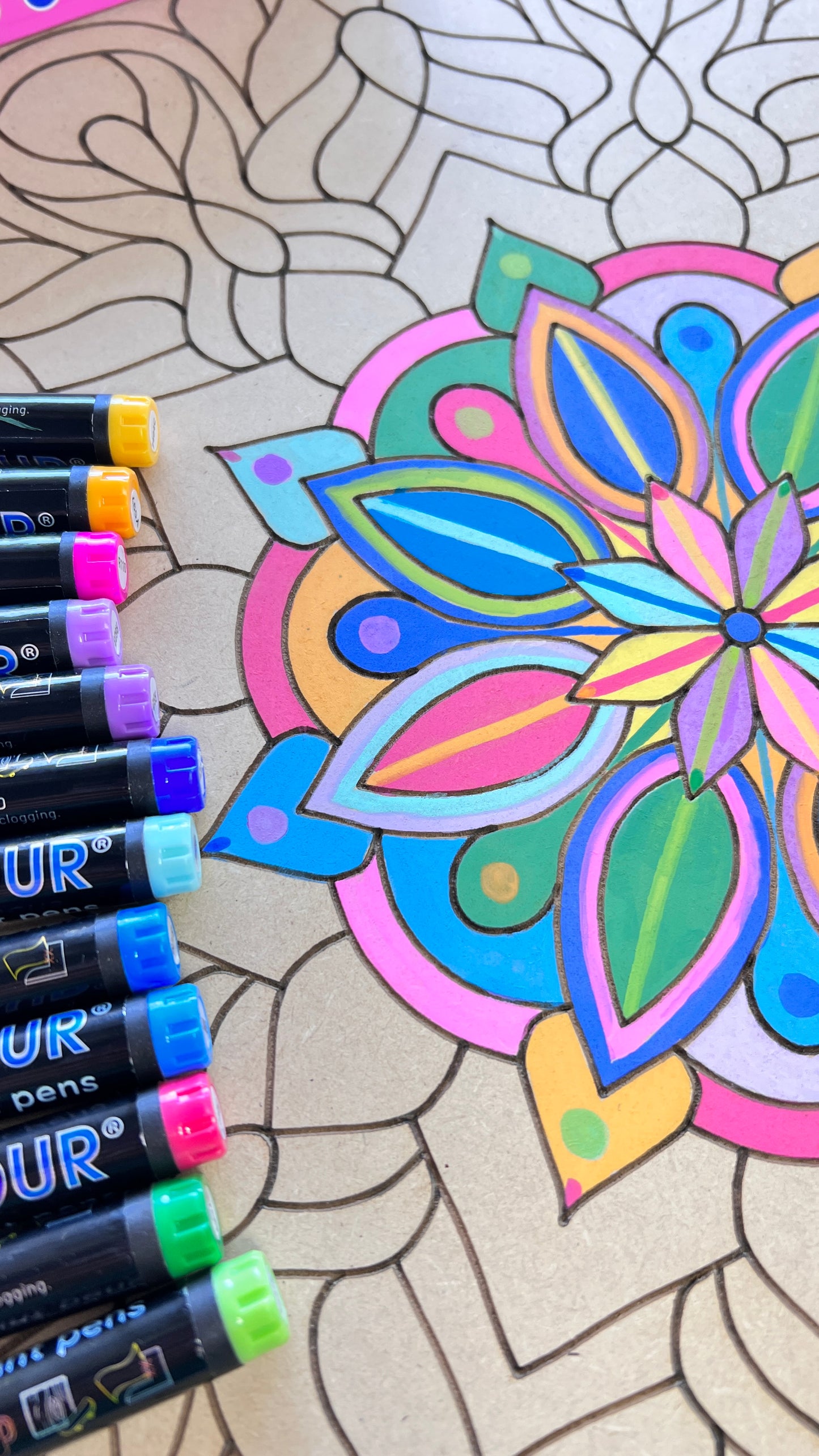 LIFE OF COLOUR collab Wildflowers Brush Tip Acrylic Paint Pens - Set of 12