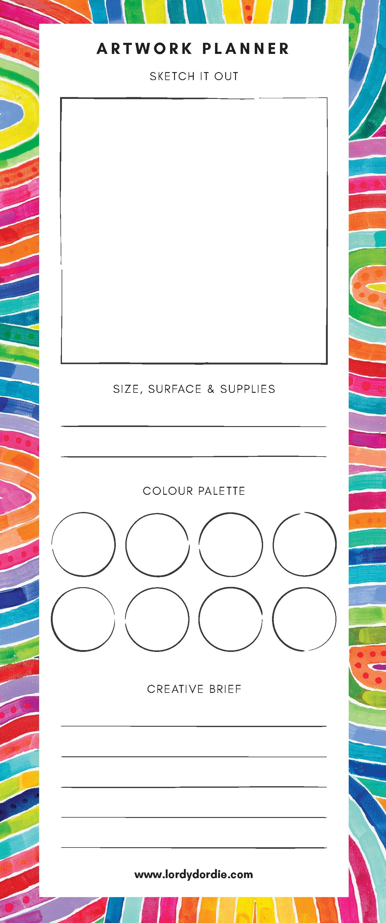 Artwork Planner Notepad