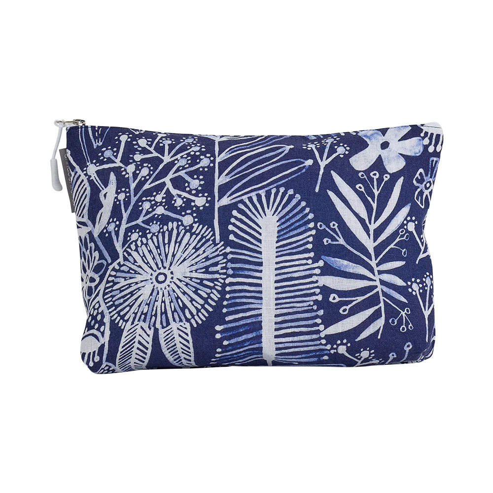 Annabel Trends X Lordy Dordie Cosmetic Bag - Linen - Navy Natives