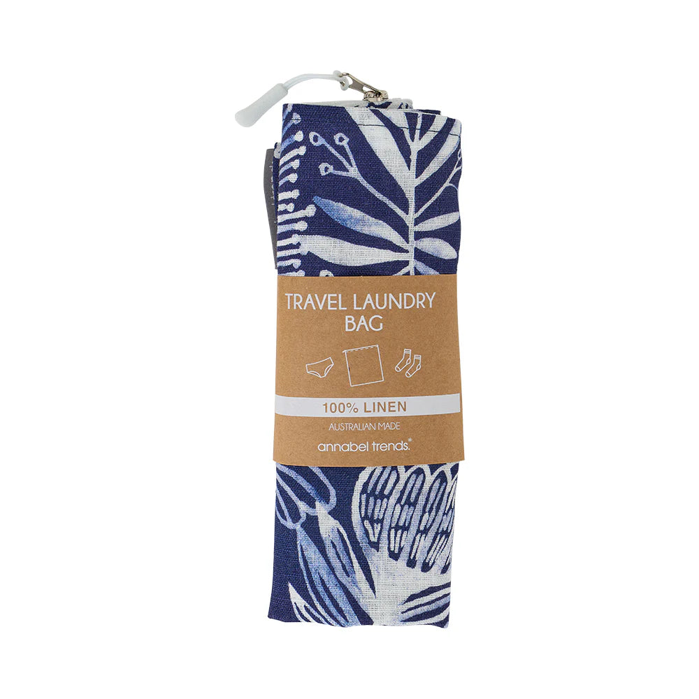 Annabel Trends X Lordy Dordie Laundry Bag - Linen - Navy Natives