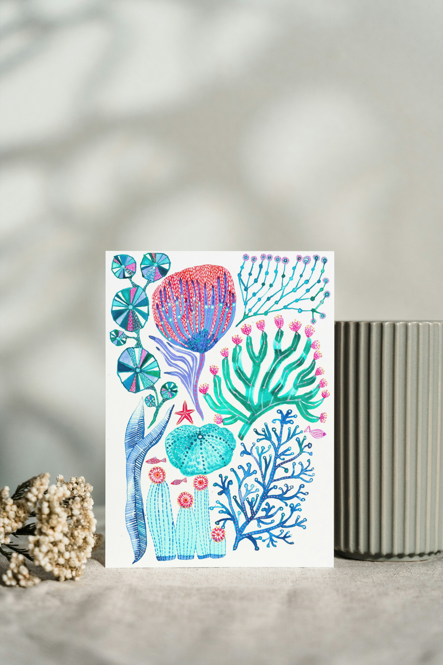 "Bloom Lagoon" Original Watercolour Artwork on Paper (A4: 21x29.7 cm)
