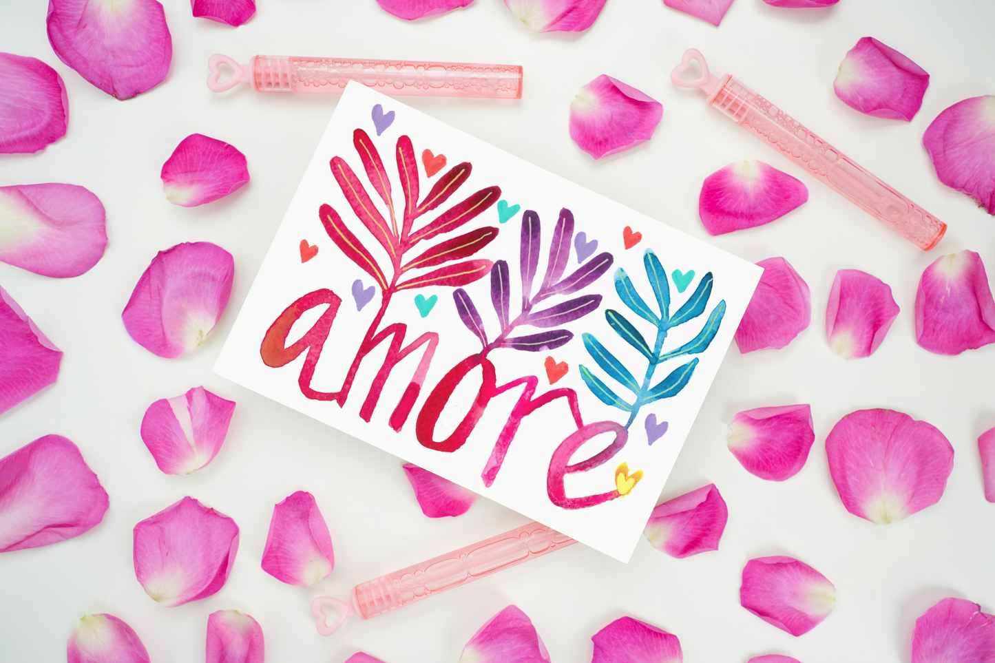 "Amore" Original Watercolour Artwork on Paper (A6: 10.5x14.8cm)
