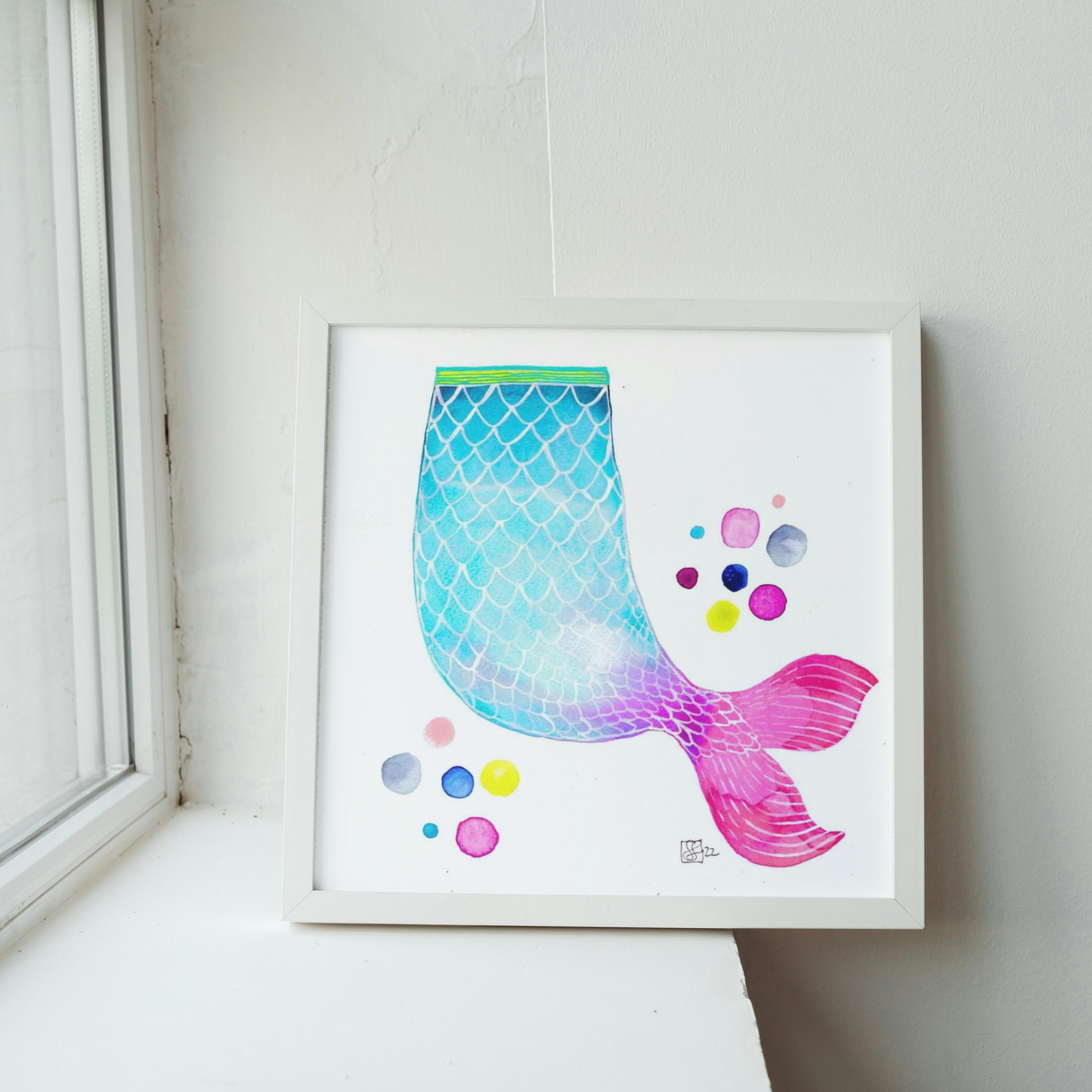 "Mermaid Tale" Original Watercolour Artwork on Paper | Original Australian Art Online