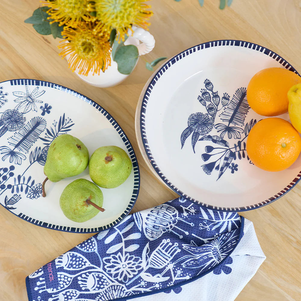 Annabel Trends X Lordy Dordie Ceramic Platter - Navy Natives