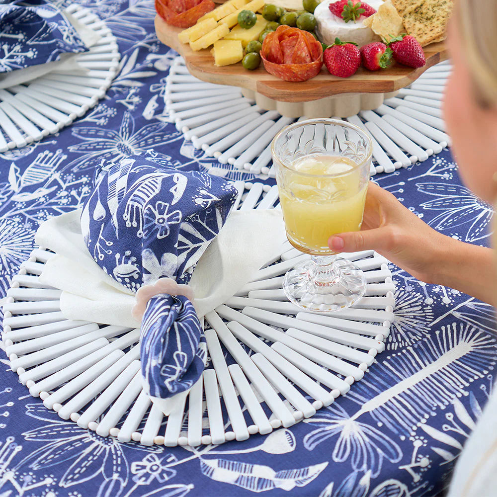 Annabel Trends X Lordy Dordie Napkin Set - Linen - Navy Natives