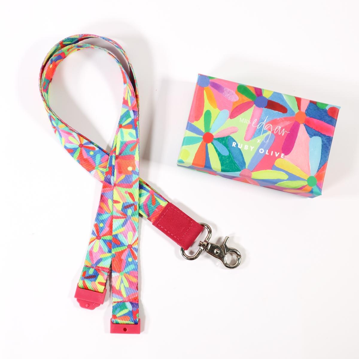 RAINBOW DAISES Lanyards - Ruby Olive x Lordy Dordie x Mrs Edgars COLLAB - Lordy Dordie Art
