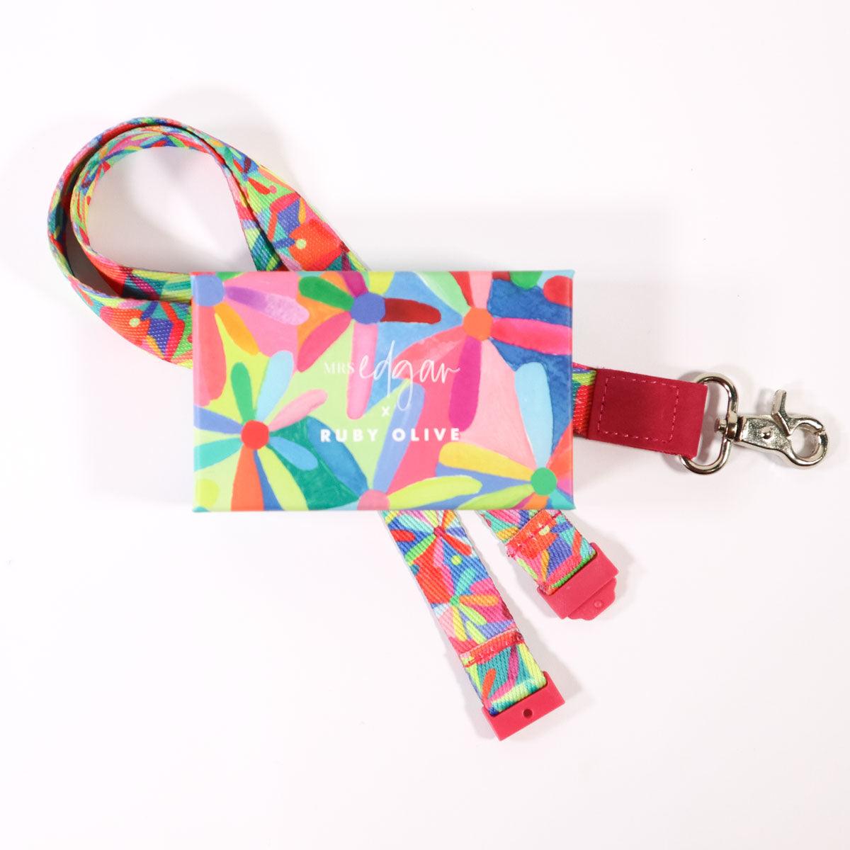 RAINBOW DAISES Lanyards - Ruby Olive x Lordy Dordie x Mrs Edgars COLLAB - Lordy Dordie Art