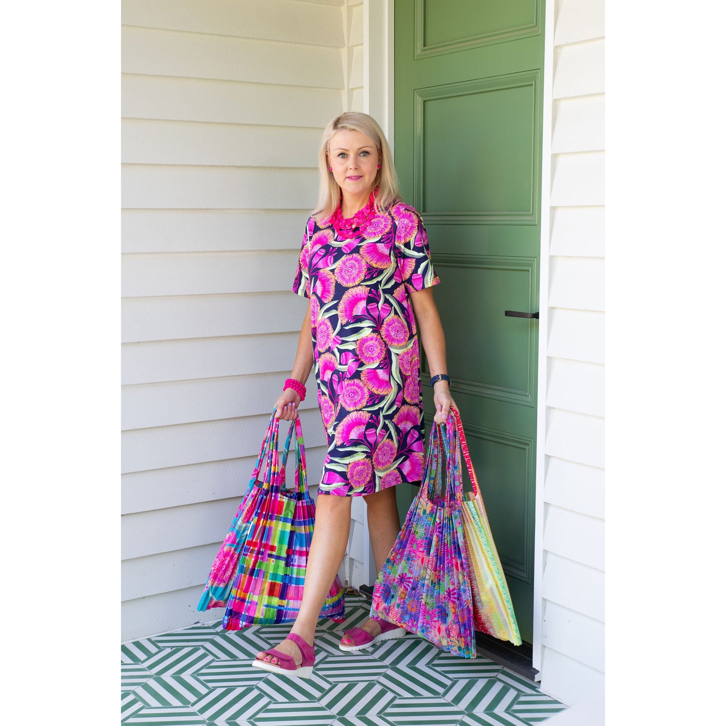 Concertina Pleat Bag - Secret Garden - Lordy Dordie Art
