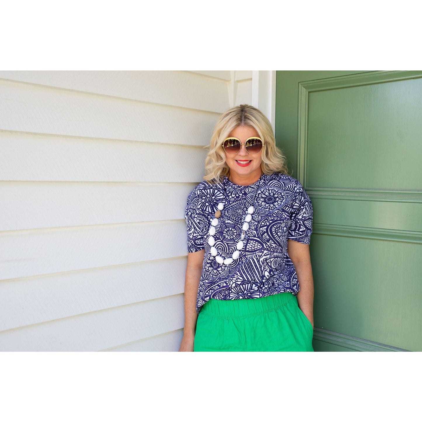 Blue Bold Vibrant Women's Shirts, Tops & Tee's Australia | Lordy Dordie Clothing Designs