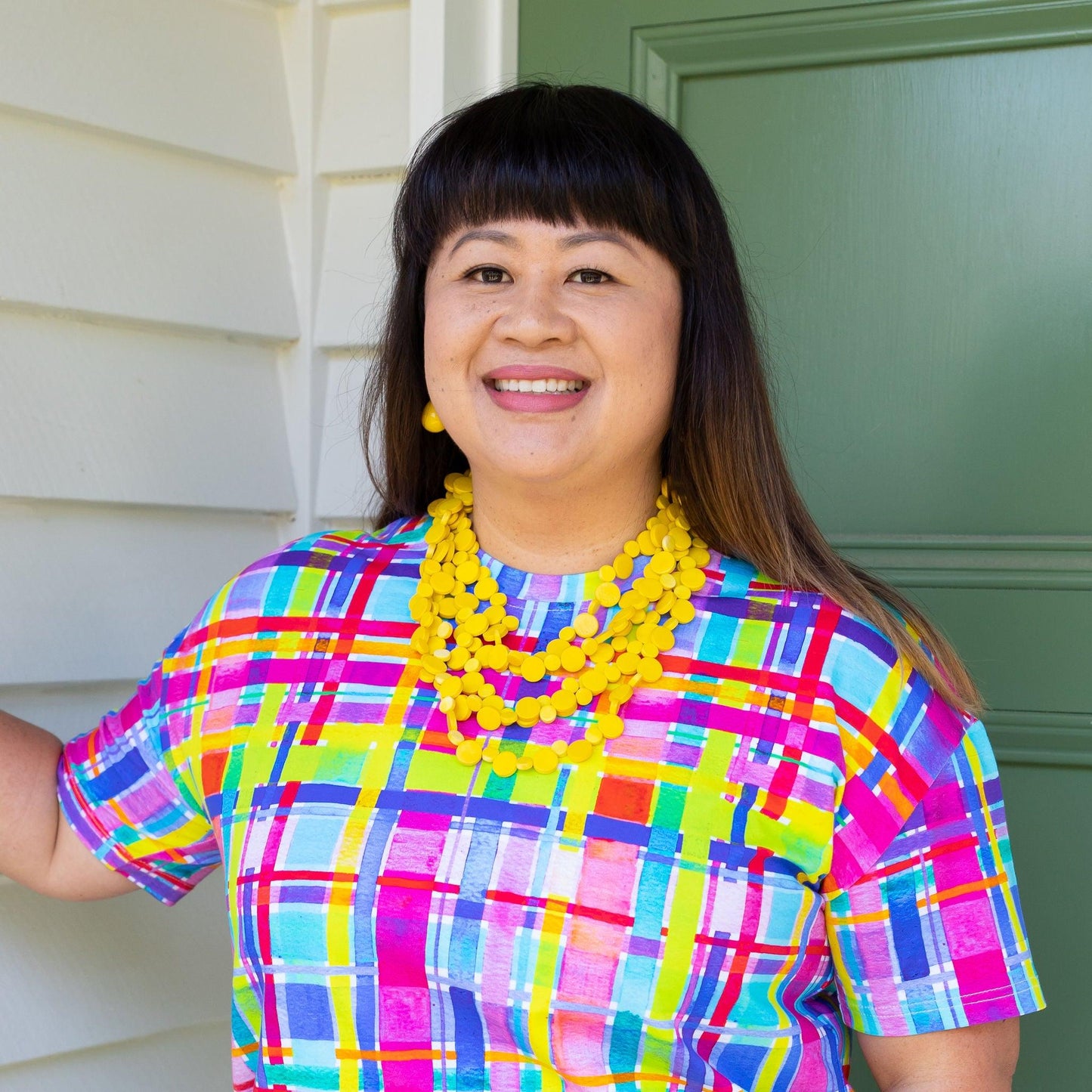 Rainbow Stripe Bright Colourful Tee, Top, T-shirt Tank Top |  Lordy Dordie Art