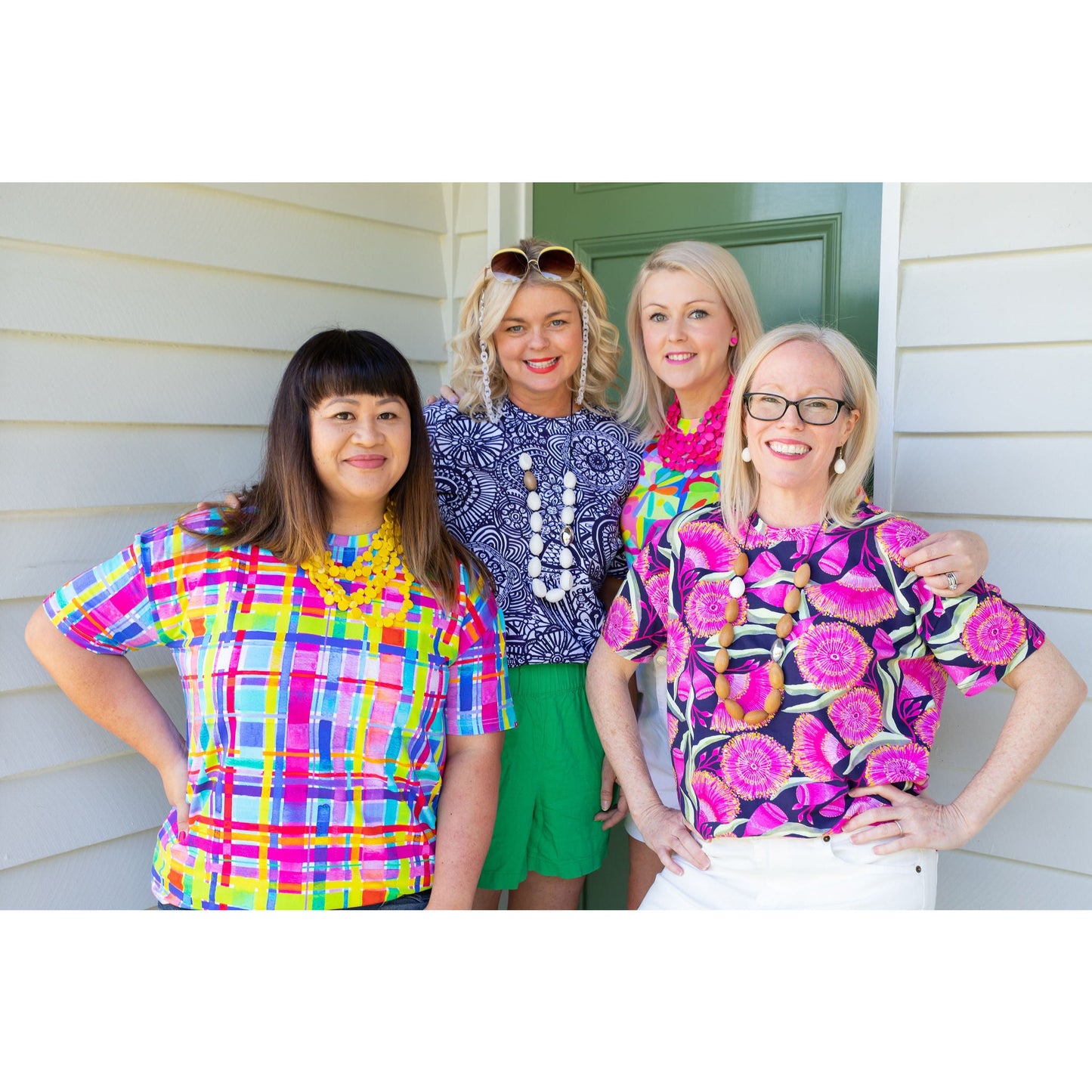 Bold Vibrant Colourful Women's Shirts, Tops & Tee's Australia | Lordy Dordie Clothing Designs