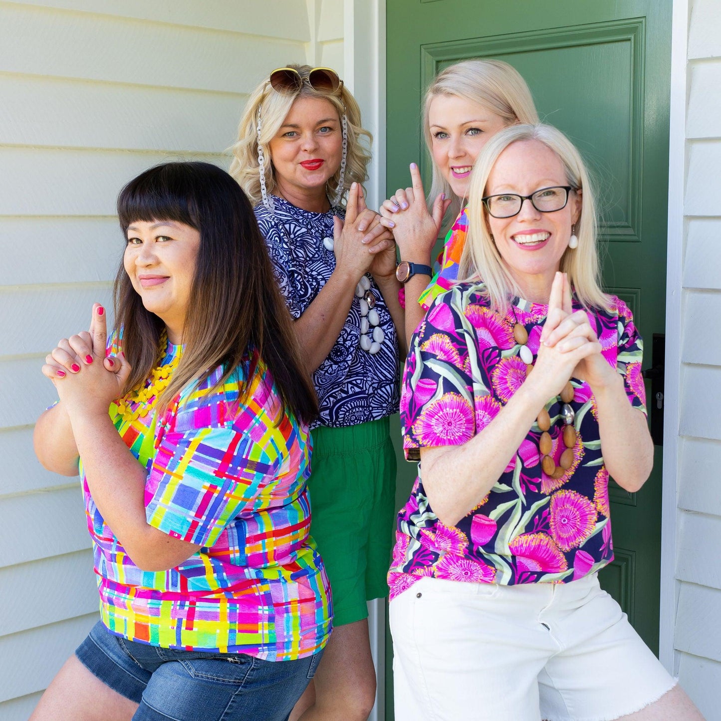 Bold Vibrant Colourful Women's Shirts, Tops & Tee's Australia | Lordy Dordie Clothing Designs