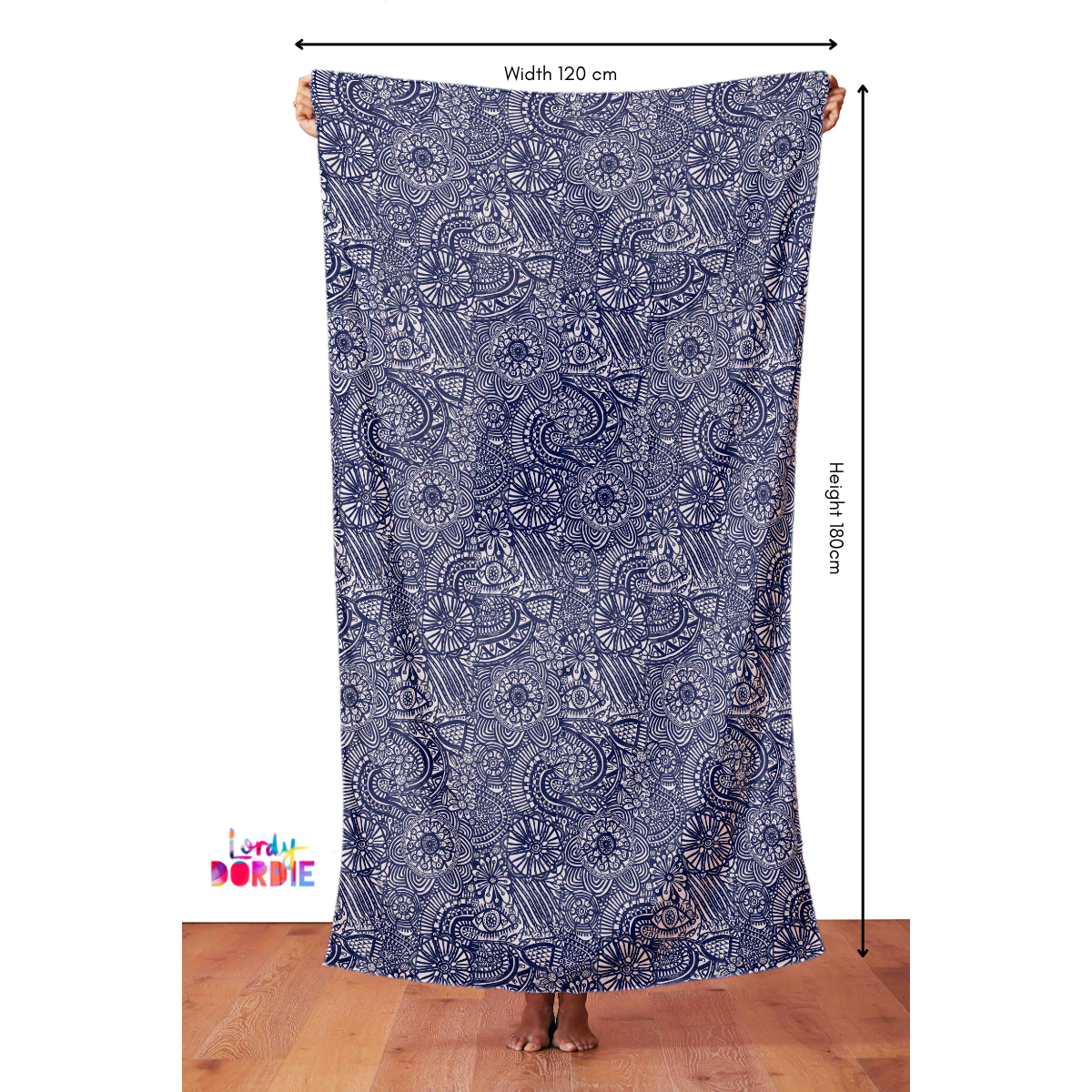 Flowerbed - BEACH WRAP/ SCARF - Lordy Dordie Art