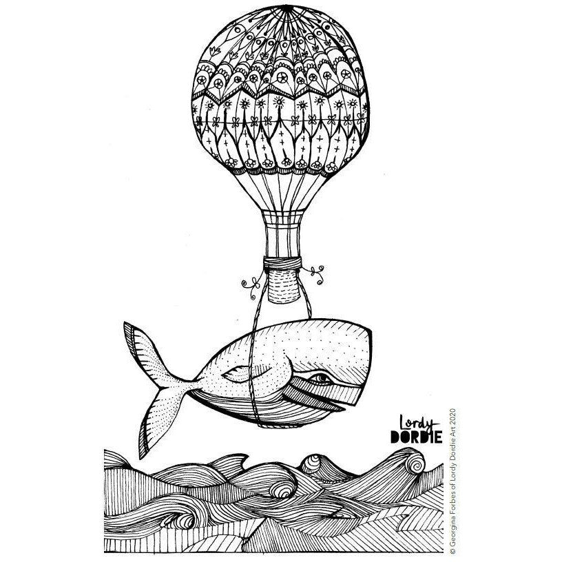 WHALE OF A TIME Colouring-In Sheet (PDF Download)