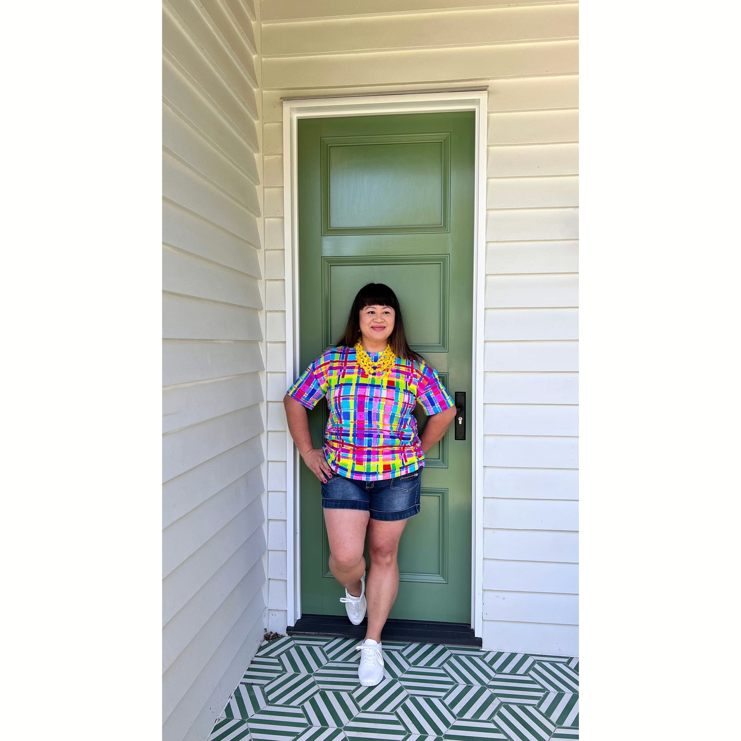 Rainbow Stripe Bright Colourful Tee, Top, T-shirt Tank Top |  Lordy Dordie Art