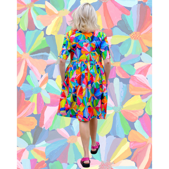 Petal Party - Summer Smock Dress | Colourful Smock Dress