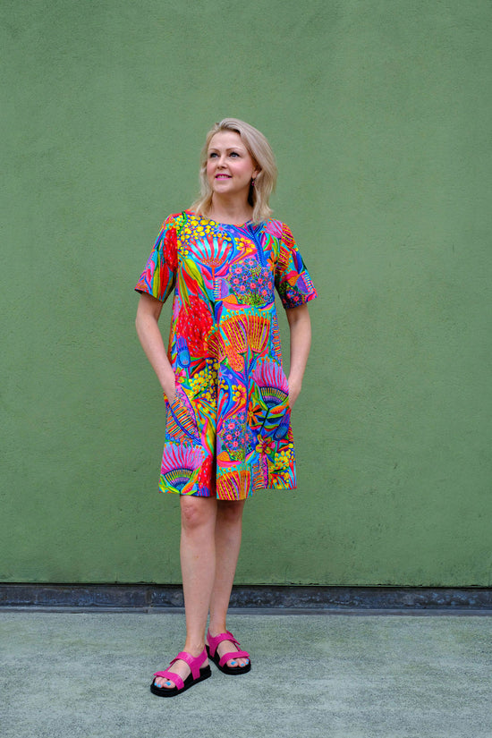 Bushwalk Blooms - May Swing Dress | Summer Art Dresses | colourful Dresses