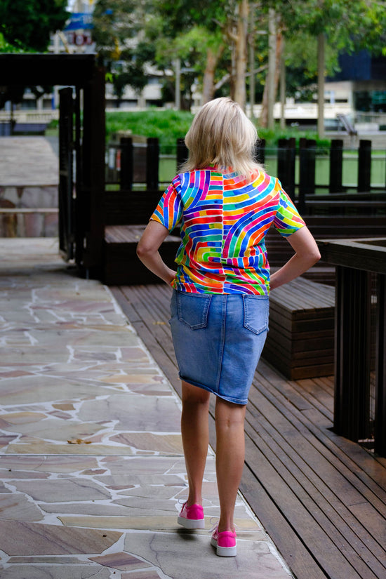 Original Boxy Tee - Rainbows | Lordy Dordie