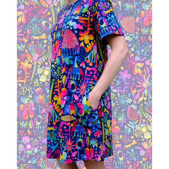 Midnight Garden - May Swing Dress | Colourful Swing Dresses