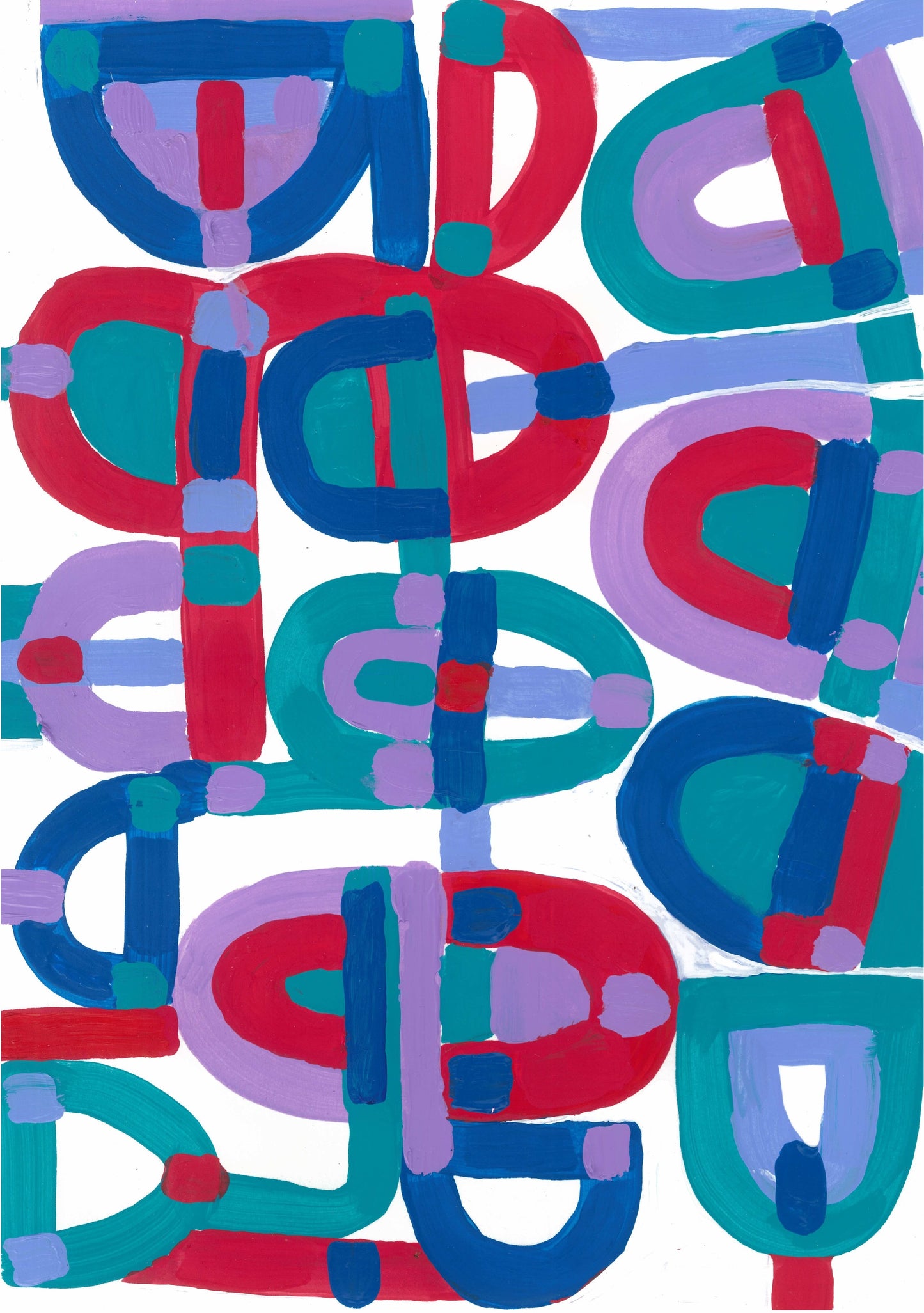 "Arches" Original Acrylic Artwork on Paper (A4: 21x29.7 cm)