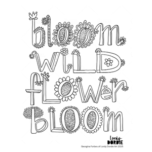 BLOOM WILDFLOWER BLOOM Colouring-In Sheet (PDF Download)