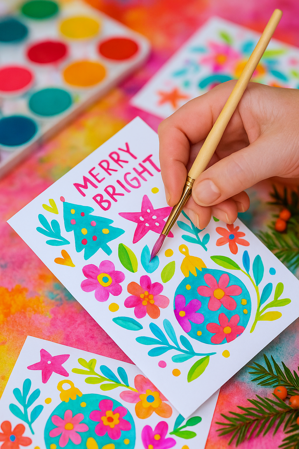 Paint Your Own Watercolour Christmas Cards – A Festive Workshop with Lordy Dordie