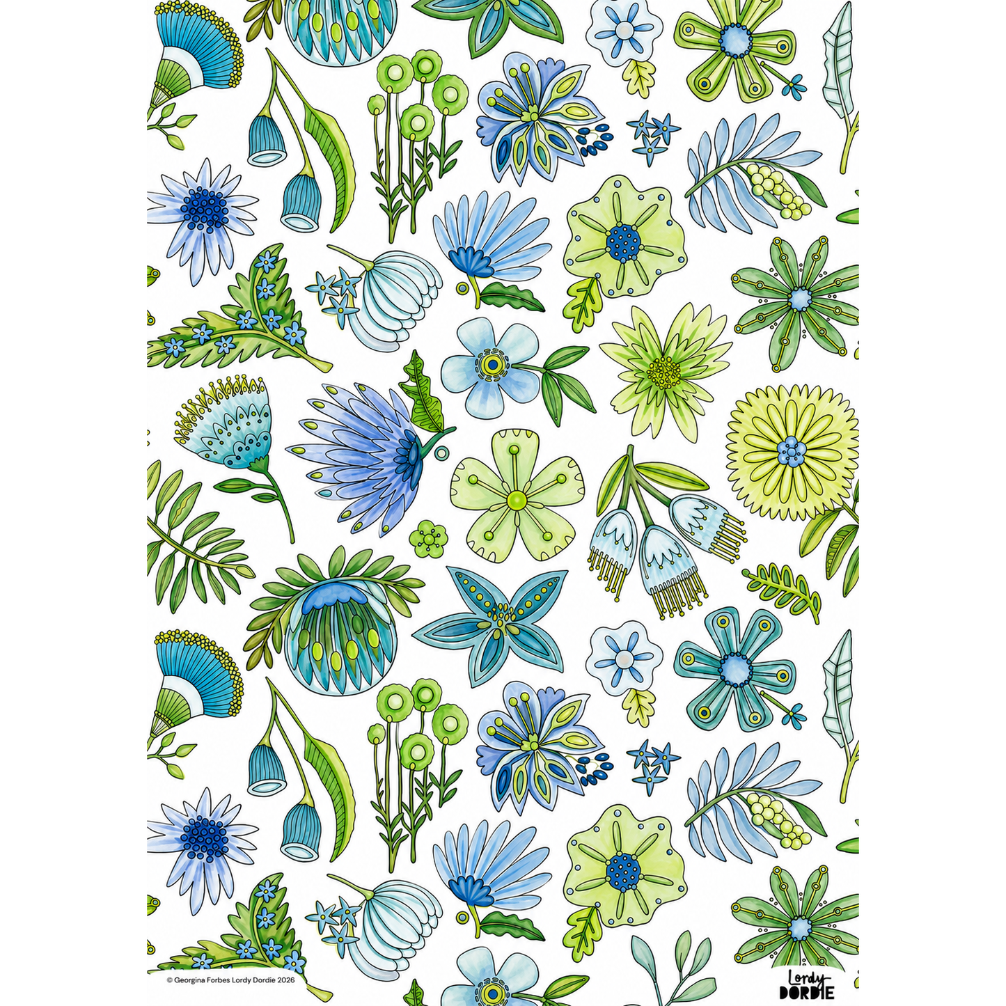 Willowing Arts: Botanicals Colouring & Inspiration Sheet (PDF Download)