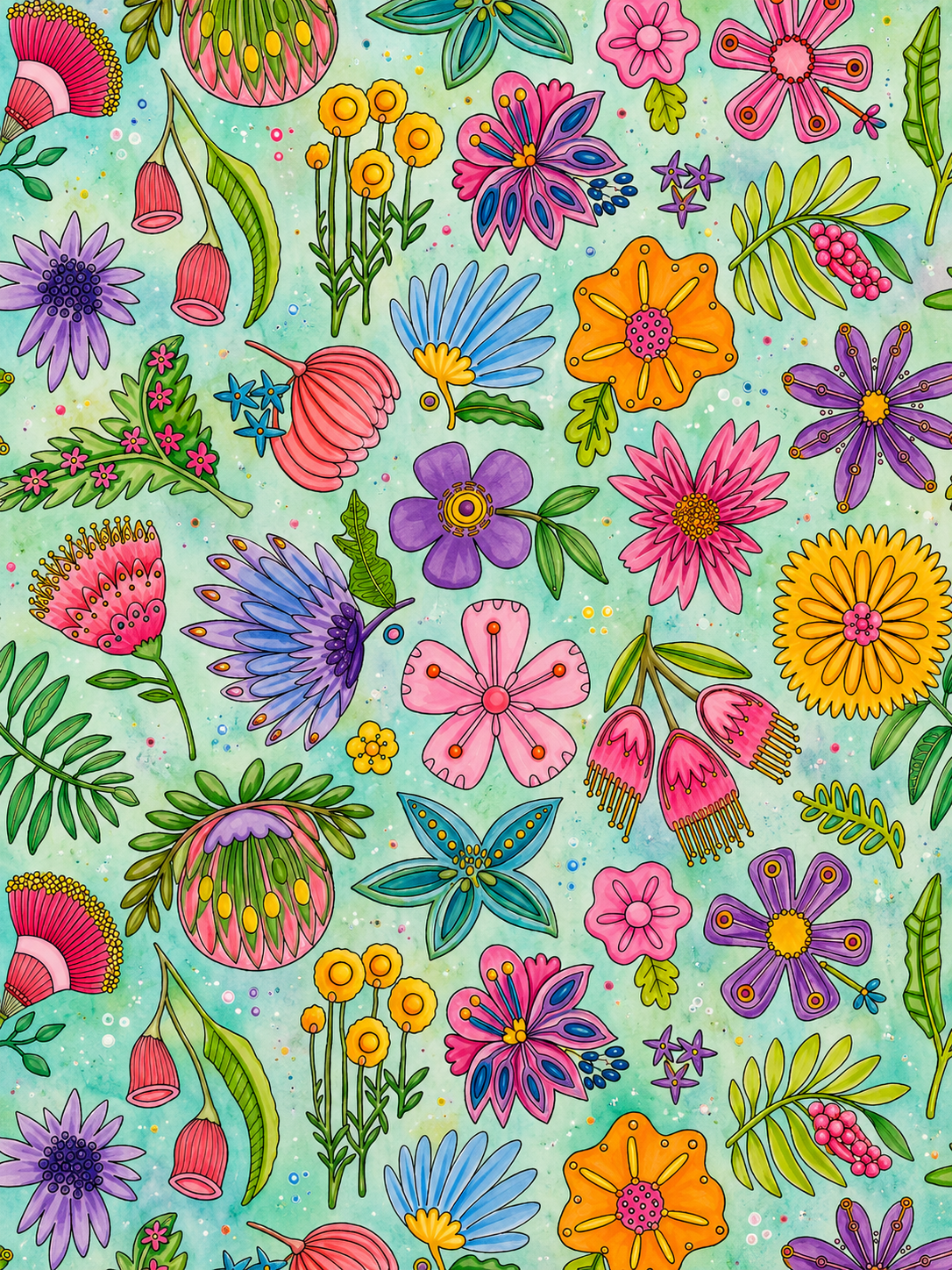 Willowing Arts: Botanicals Colouring & Inspiration Sheet (PDF Download)