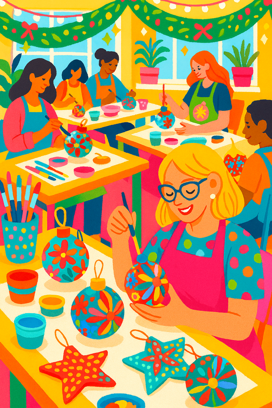 Paint Your Own Christmas Ornaments – A Festive Ceramic Workshop with Lordy Dordie