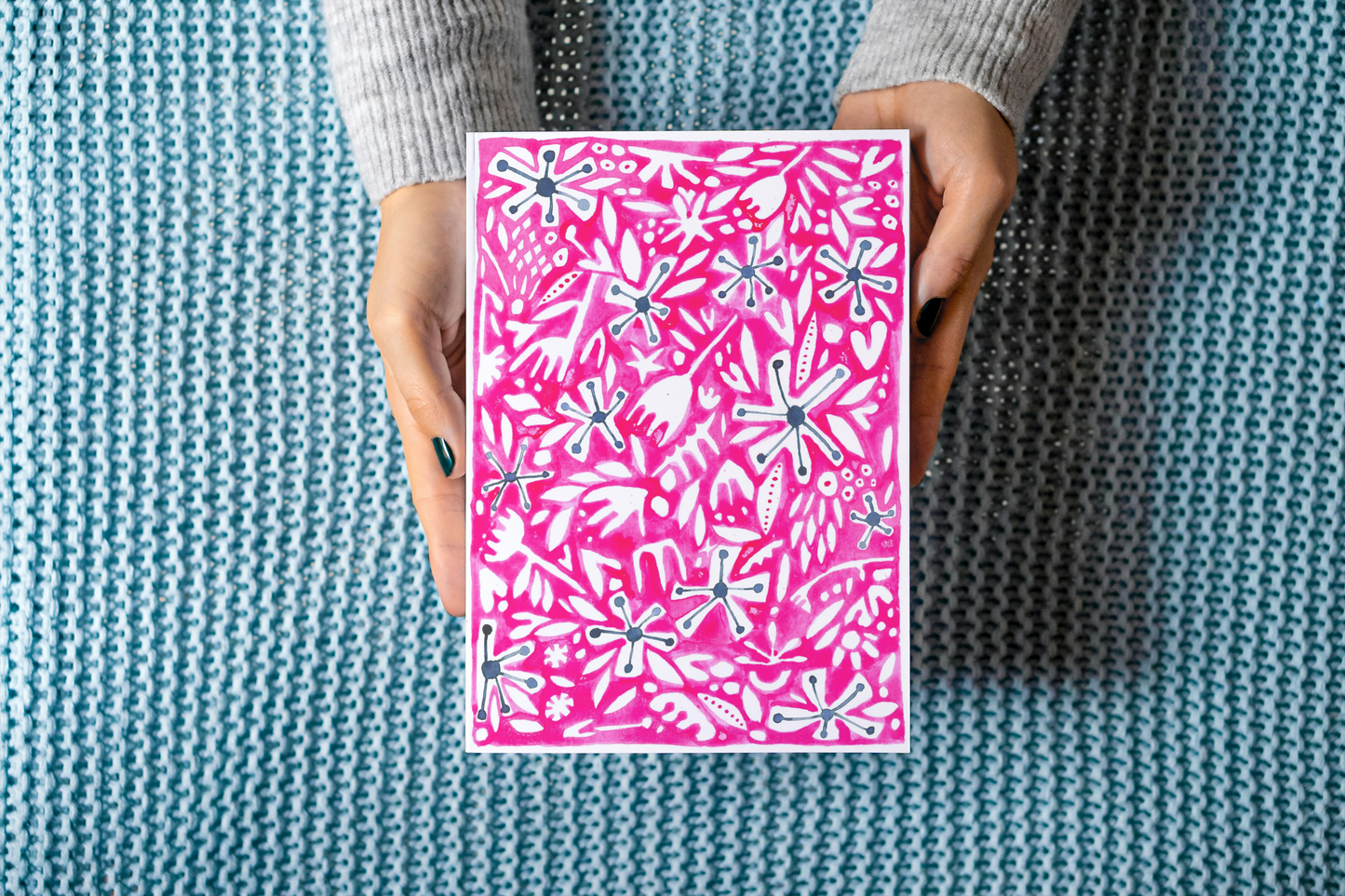 "Island Time (Pink)" Original Watercolour Artwork on Paper (A5: 14.8x21cm)