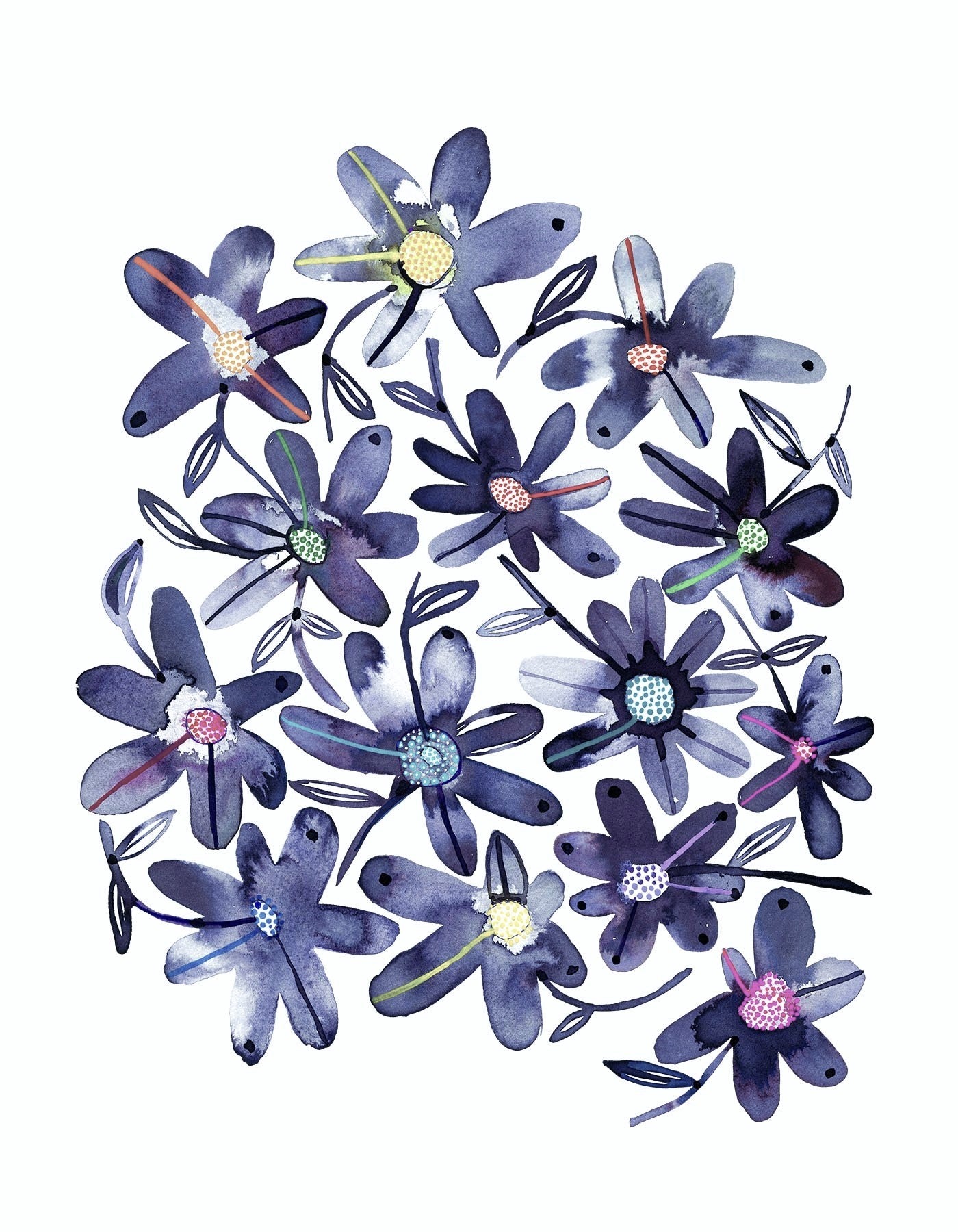"Dizzy Daisies" Original Watercolour Artwork on Paper | Australian Artwork For Sale