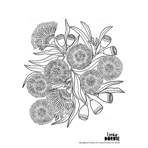 GUM BLOSSOMS Colouring-In Sheet (PDF Download)