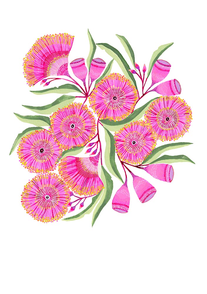 GUM BLOSSOMS Colouring-In Sheet (PDF Download)
