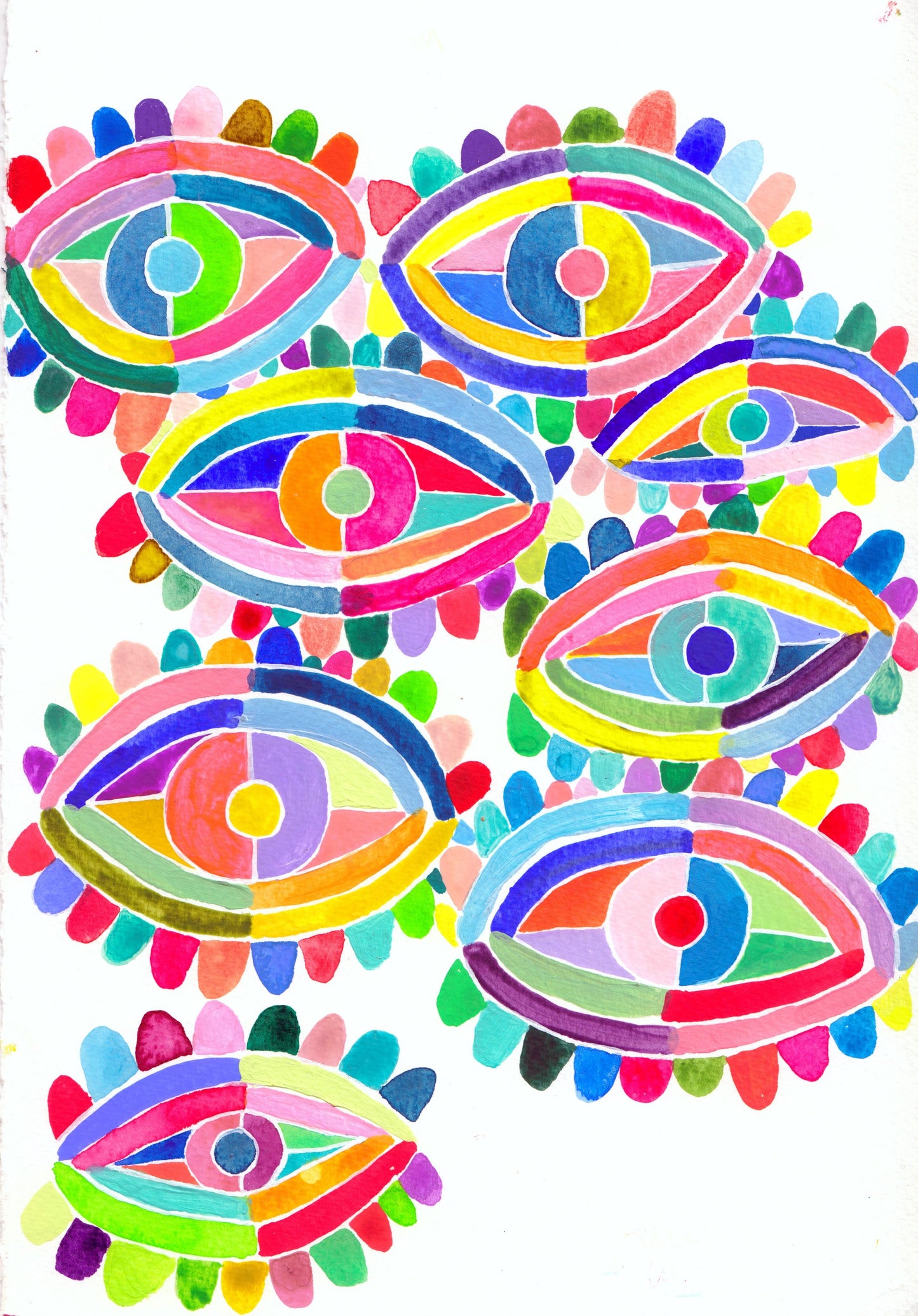 "Eye Candy" Original Acrylic Artwork on Paper (A4: 21x29.7 cm)
