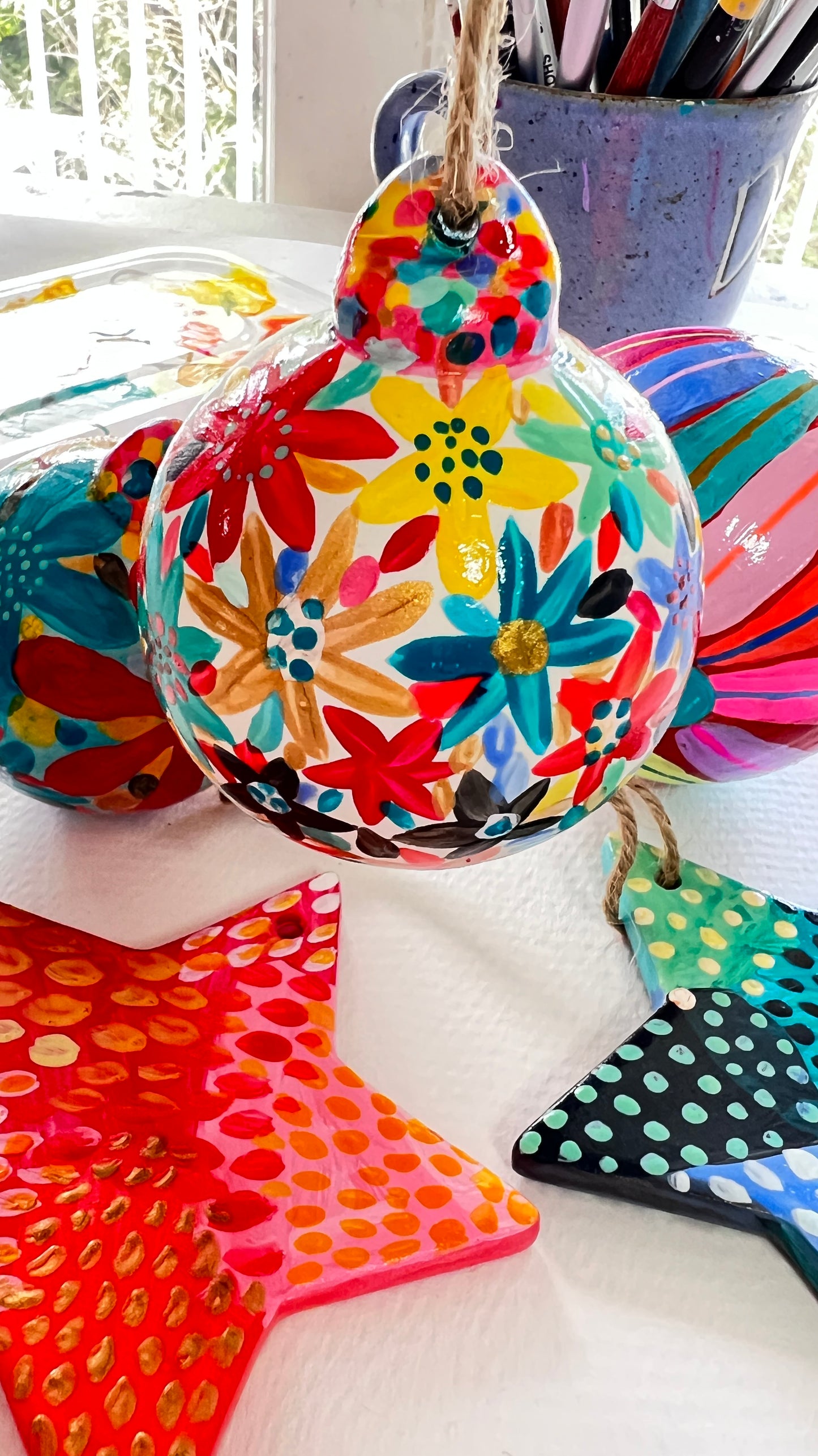 Paint Your Own Christmas Ornaments – A Festive Ceramic Workshop with Lordy Dordie