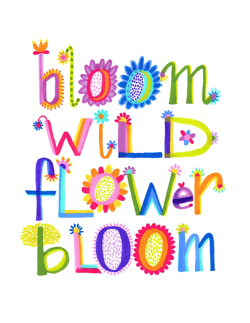 BLOOM WILDFLOWER BLOOM Colouring-In Sheet (PDF Download)
