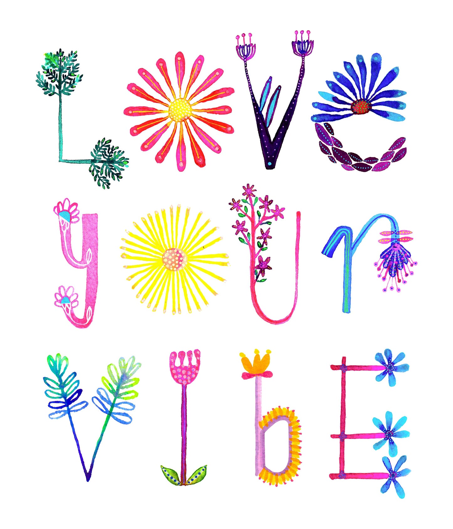 LOVE YOUR VIBE Colouring-In Sheet (PDF Download)