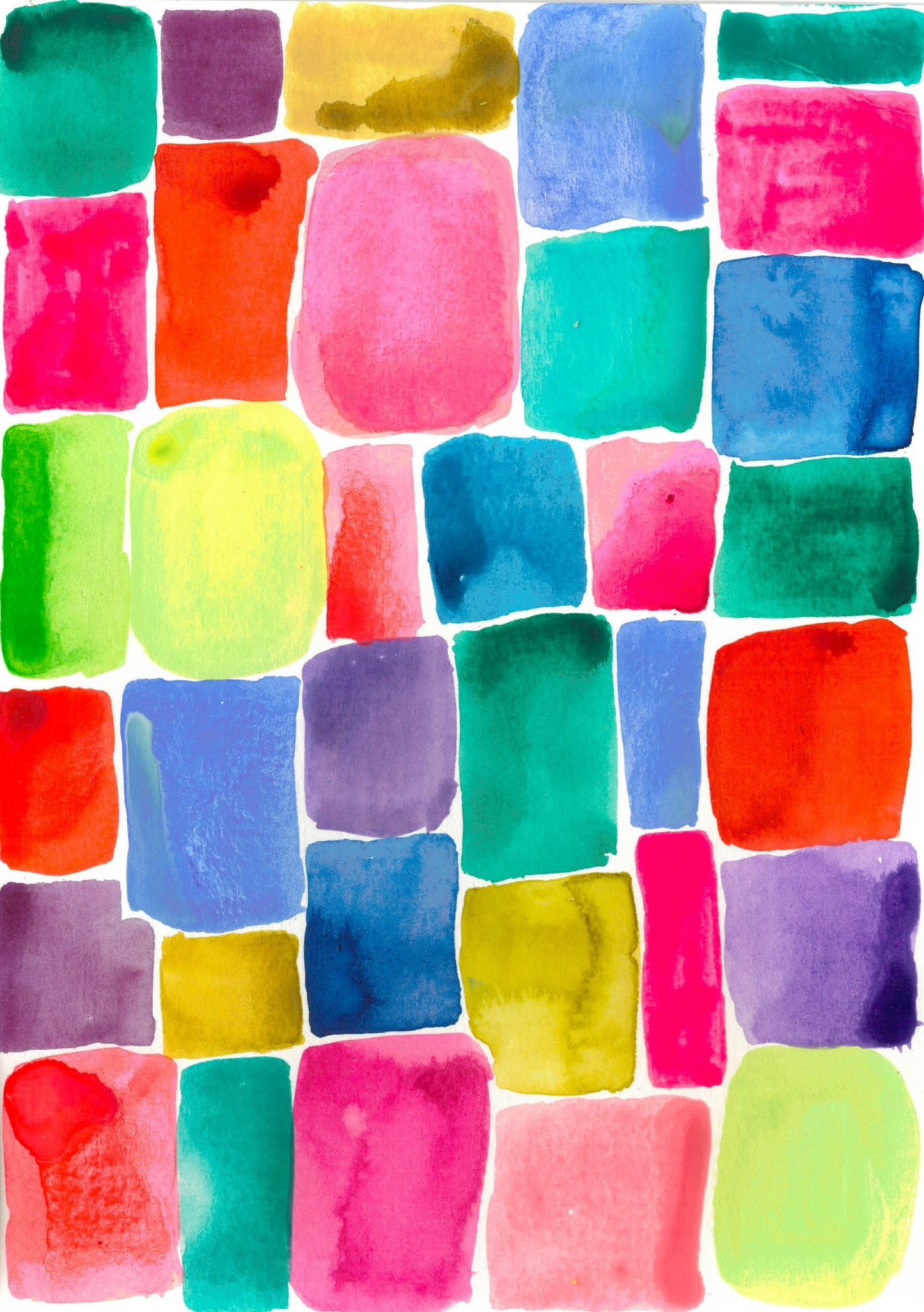 "Mosaic" Original Watercolour Artwork on Paper (A5: 14.8x21cm)
