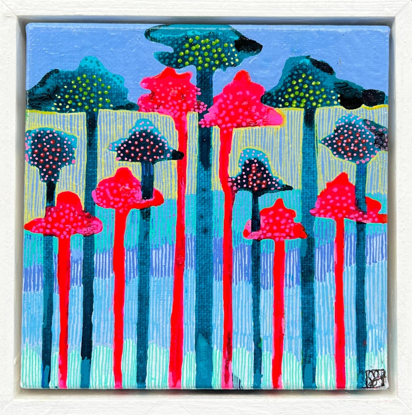 "Treetops" Wall Art - Original Small Acrylic Canvas Painting | Buy Canvas Paintings Online