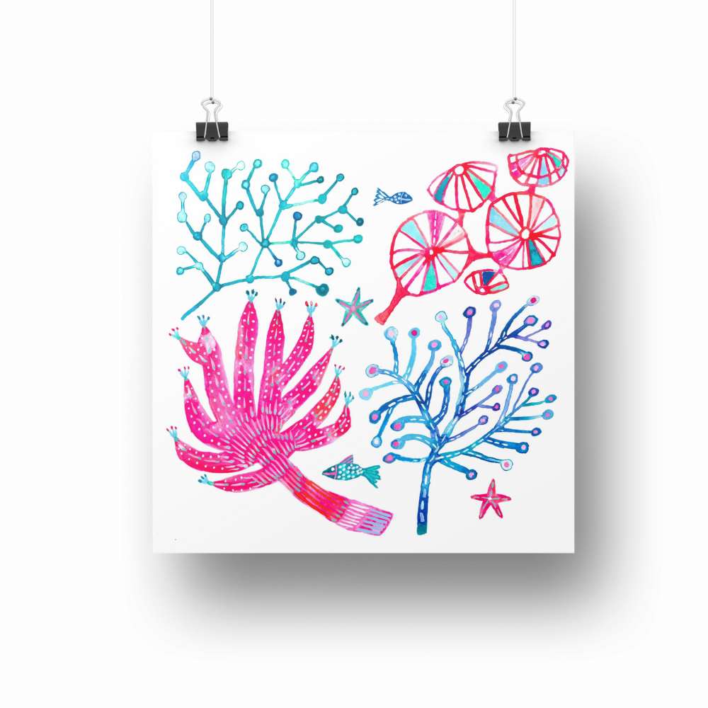 "Coral Study" Original Watercolour Artwork on Paper | Buy Australian artwork online