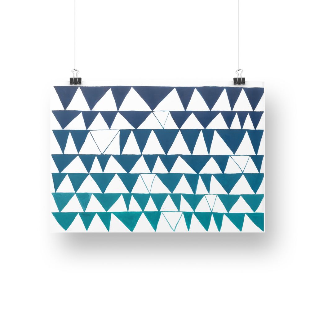 "Geo Triangles" Original Acrylic Artwork on Paper (A3: 29.7x42 cm)