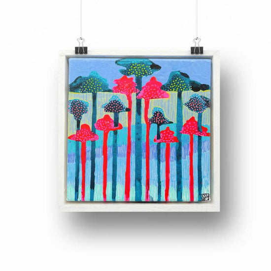 "Treetops" Wall Art - Original Small Acrylic Canvas Painting | Buy Canvas Paintings Online