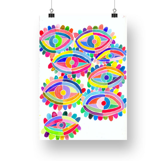 "Eye Candy" Original Acrylic Artwork on Paper (A4: 21x29.7 cm)
