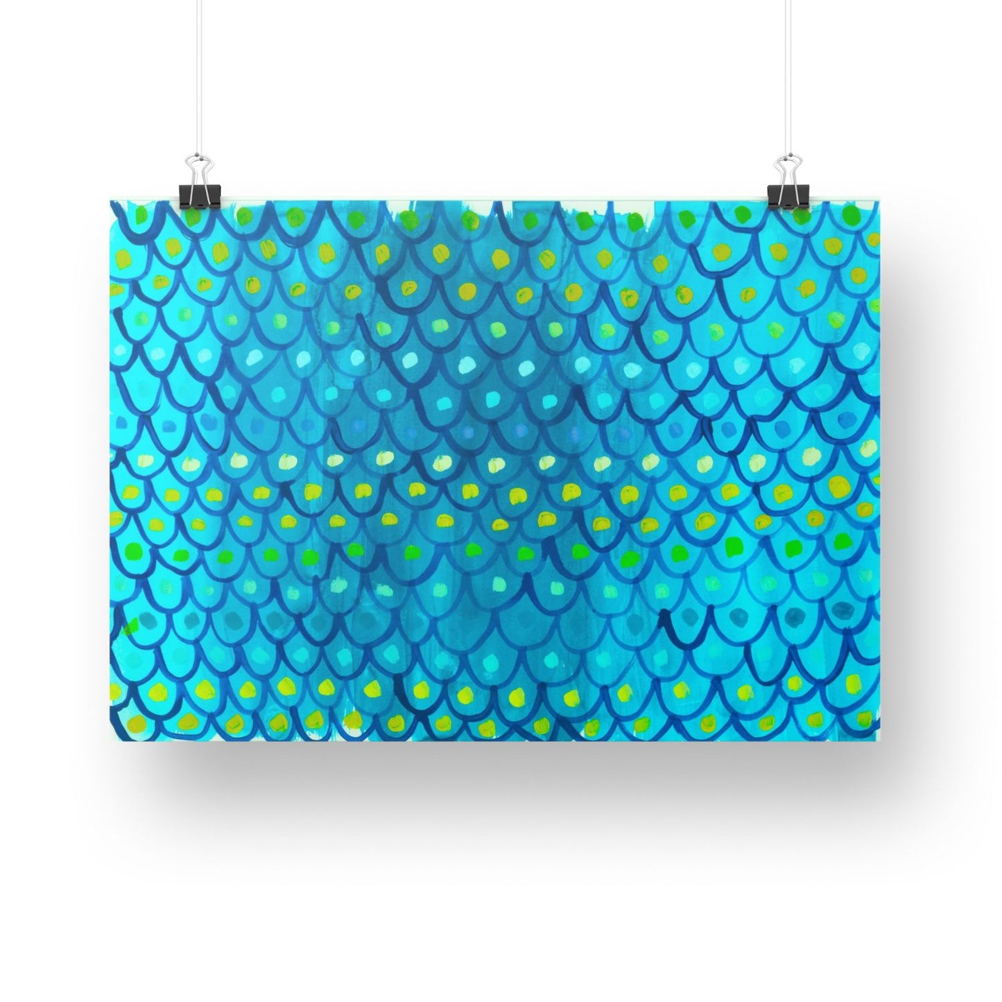 "Mermaid Scales" Original Acrylic Artwork on Paper (A3: 29.7x42 cm)