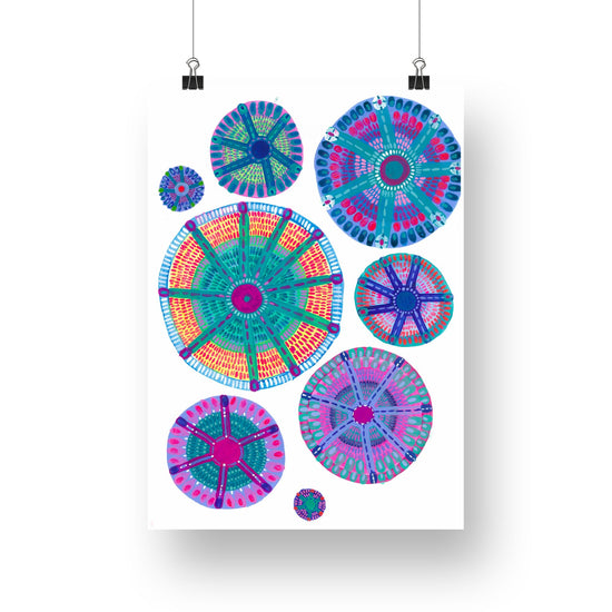 "Fireworks" Original Mixed Media Artwork on Paper (A4: 21x29.7 cm)