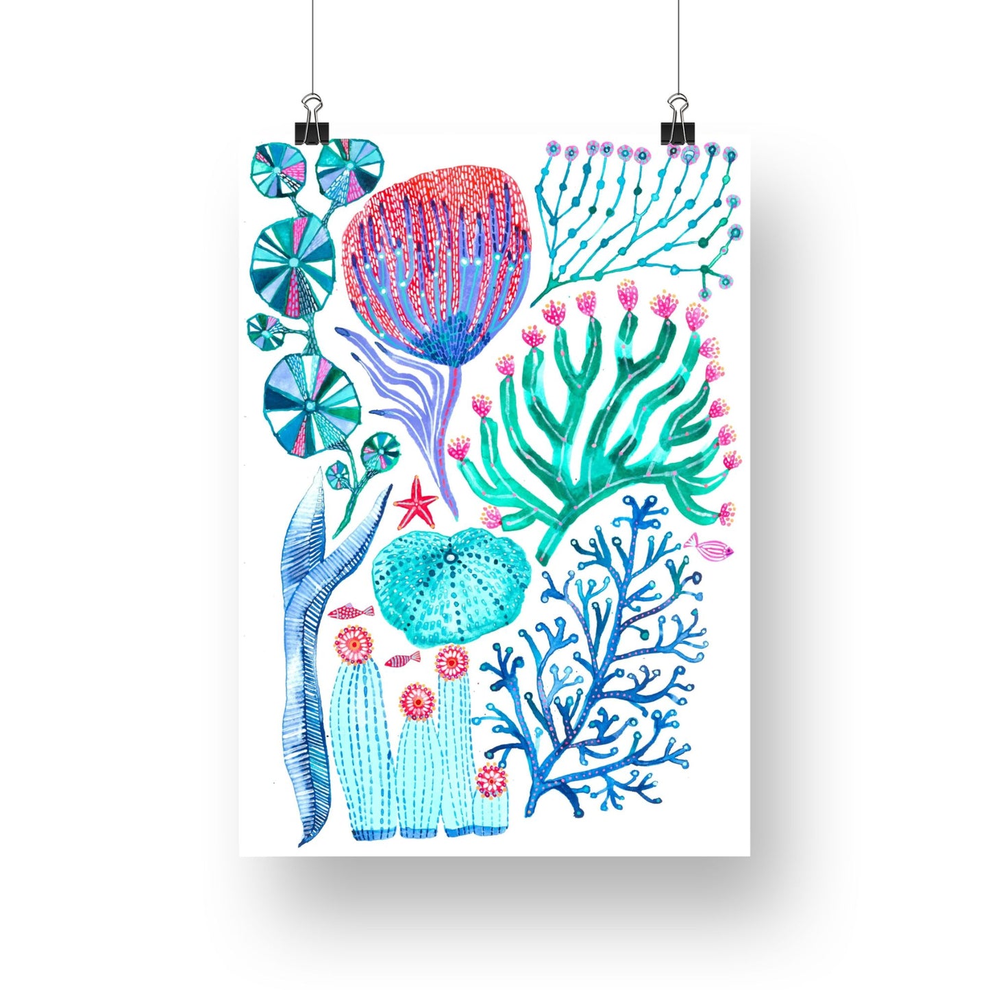 "Bloom Lagoon" Original Watercolour Artwork on Paper (A4: 21x29.7 cm)