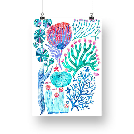 "Bloom Lagoon" Original Watercolour Artwork on Paper (A4: 21x29.7 cm)